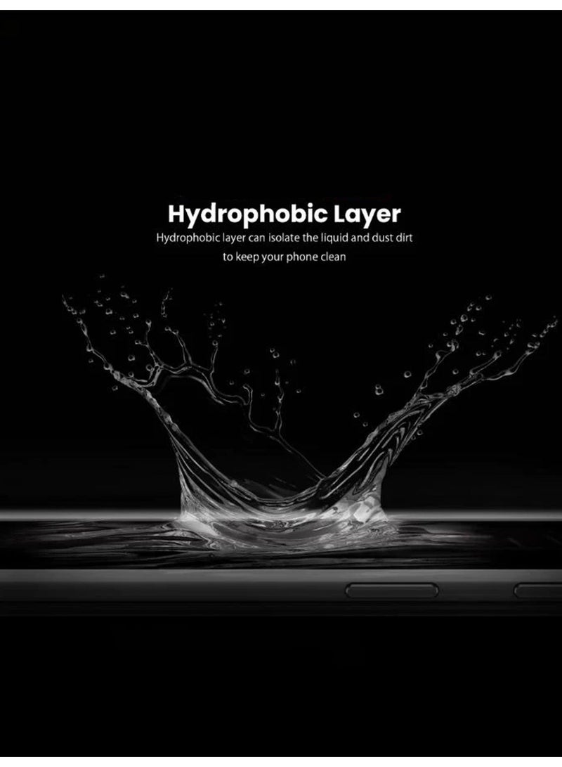 دبليو تيك حامي شاشة زجاجي مقسّى كامل مع غلاف كامل للخصوصية من سلسلة Motorola Edge 70 5G 2025 Premium E2E (MSGECP) - شفاف/أسود - Image 3